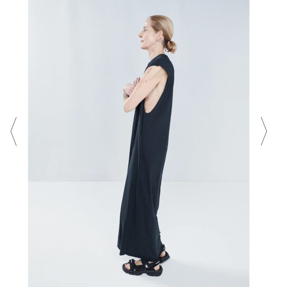 Raey NWT Sleeveless Maxi Dress 4UK S Black Jersey - very Toteme